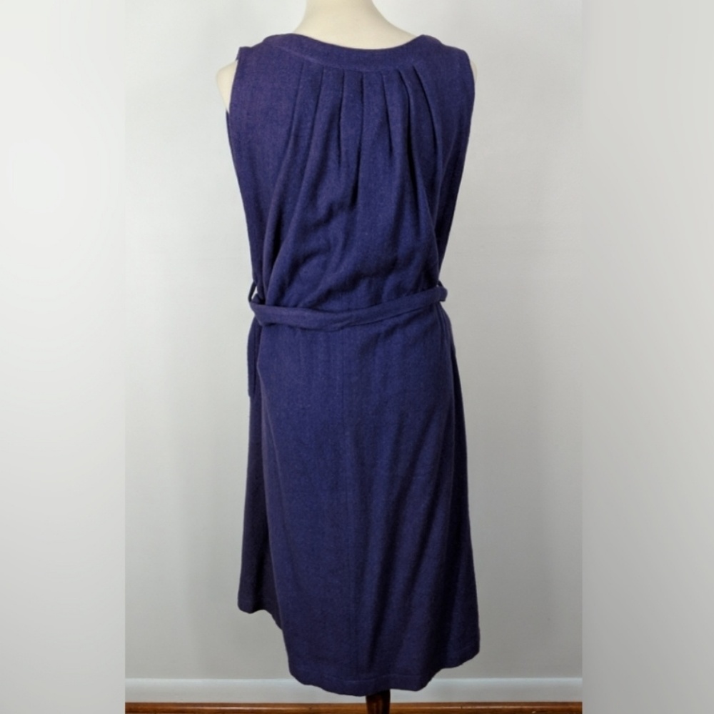 Gudule Paris Vintage Sleeveless Belted Dress Wool - Picture 5 of 8